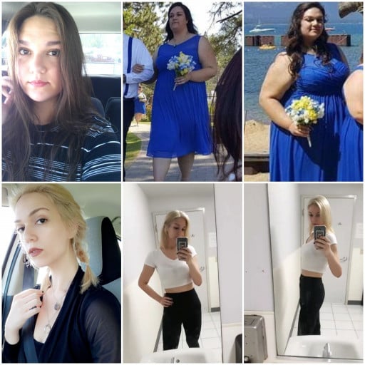 6'1 Female 170 lbs Weight Loss Before and After 326 lbs to 156 lbs