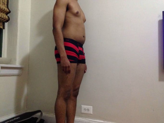 A progress pic of a 6'1" man showing a snapshot of 181 pounds at a height of 6'1