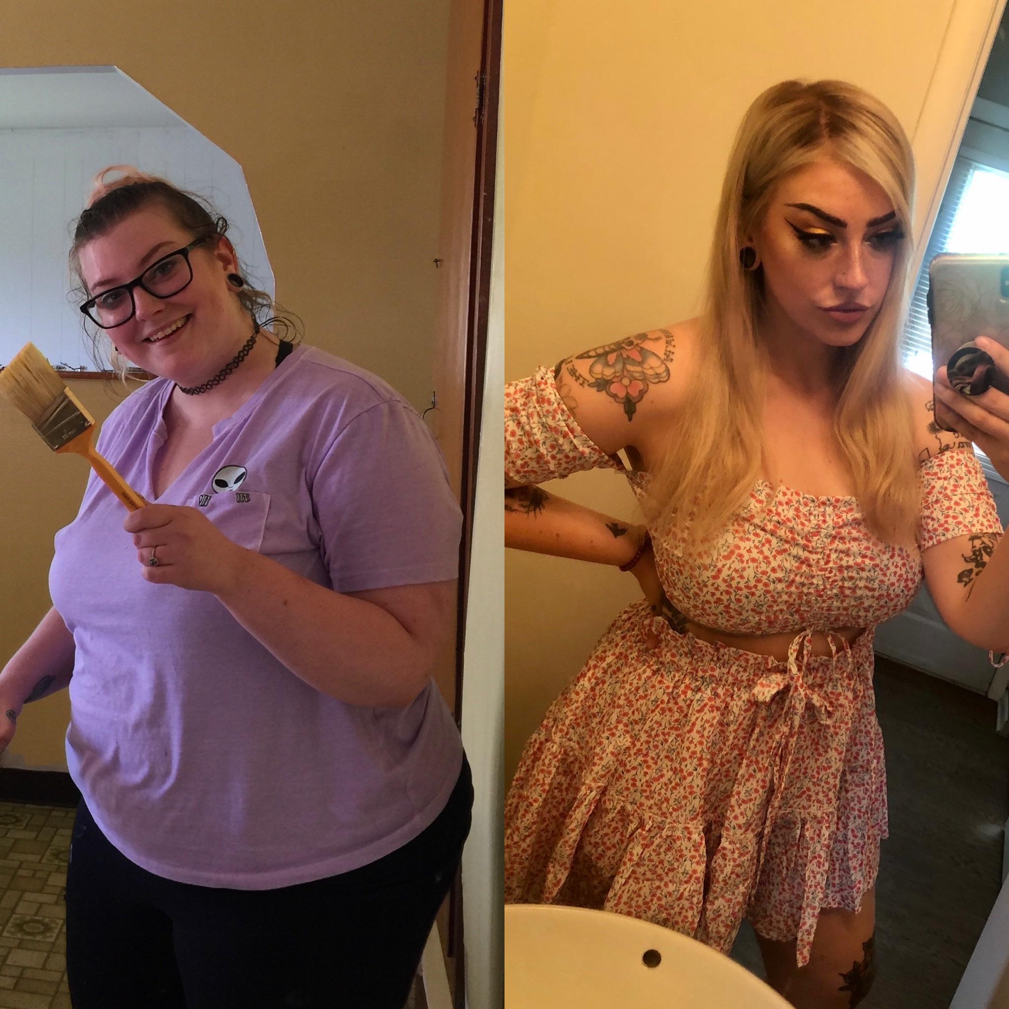 5'7 Female Progress Pics of 110 lbs Fat Loss 284 lbs to 174 lbs