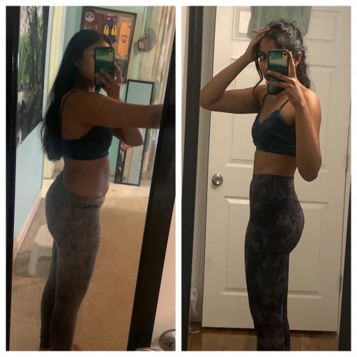 5'6 Female 24 lbs Weight Loss Before and After 150 lbs to 126 lbs