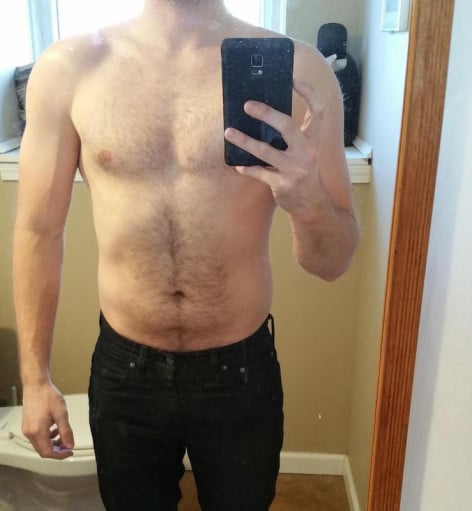 A progress pic of a 5'9" man showing a snapshot of 178 pounds at a height of 5'9