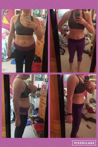F/22/5'8 Weight Journey: From 180Lbs to 154Lbs