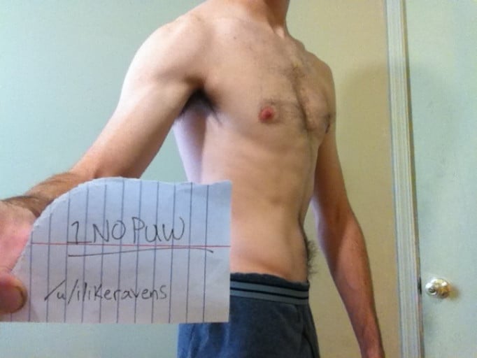 A picture of a 6'0" male showing a snapshot of 127 pounds at a height of 6'0