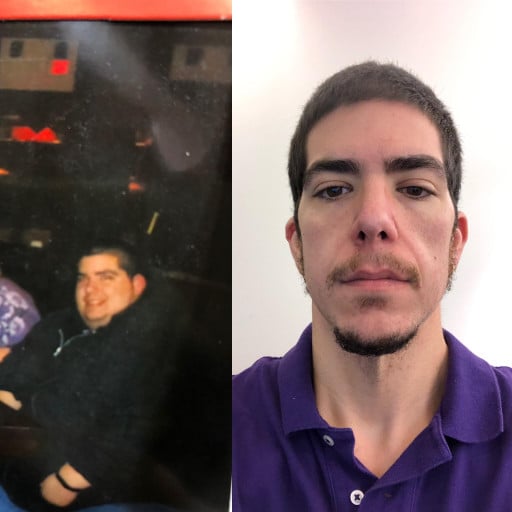 A progress pic of a person at 602 lbs