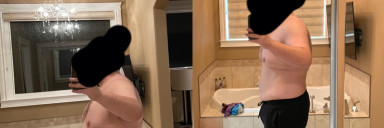 Progress Pics of 60 lbs Fat Loss 6 foot Male 360 lbs to 300 lbs