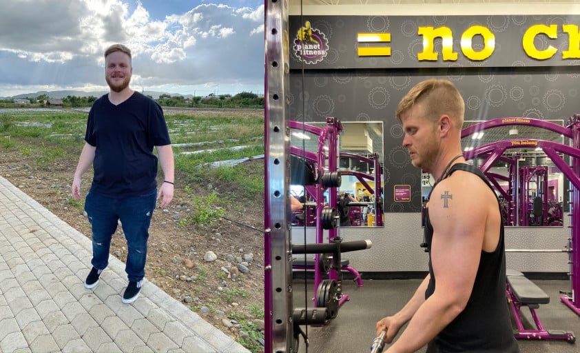 Progress Pics of 95 lbs Fat Loss 5'11 Male 280 lbs to 185 lbs