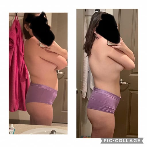 5 feet 7 Female 21 lbs Weight Loss 178 lbs to 157 lbs