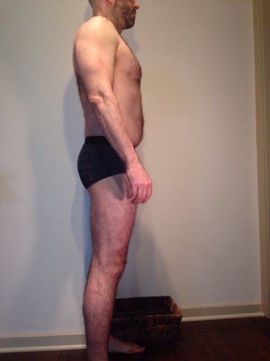 A picture of a 6'0" male showing a snapshot of 202 pounds at a height of 6'0