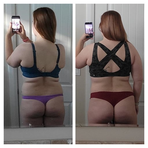 5 foot 10 Female Before and After 15 lbs Weight Loss 200 lbs to 185 lbs