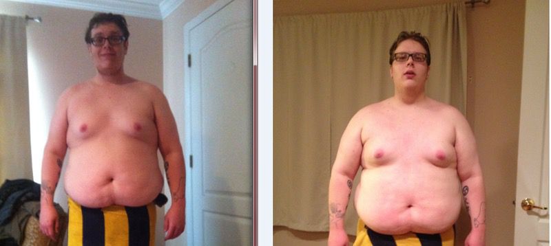 5 foot 10 Male Before and After 170 lbs Weight Loss 435 lbs to 265 lbs