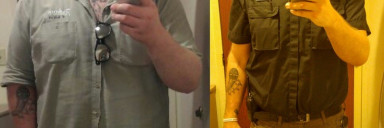 6'4 Male Progress Pics of 90 lbs Fat Loss 340 lbs to 250 lbs