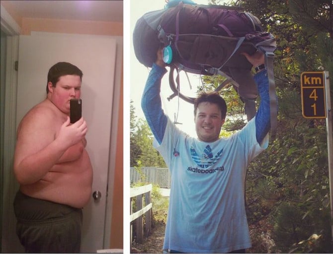 Before and After 151 lbs Weight Loss 6 foot Male 367 lbs to 216 lbs