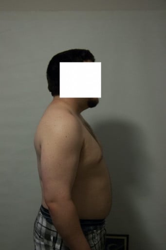 A progress pic of a 5'10" man showing a weight cut from 244 pounds to 193 pounds. A respectable loss of 51 pounds.
