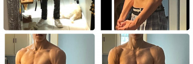 6'2 Male 25 lbs Muscle Gain Before and After 140 lbs to 165 lbs
