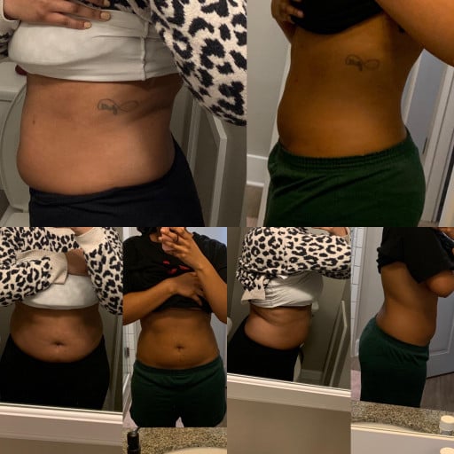 5 foot 5 Female Progress Pics of 16 lbs Fat Loss 188 lbs to 172 lbs