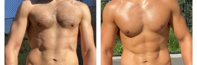 27 lbs Weight Gain Before and After 5'6 Male 123 lbs to 150 lbs