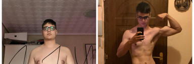 6 foot 1 Male Before and After 75 lbs Fat Loss 251 lbs to 176 lbs