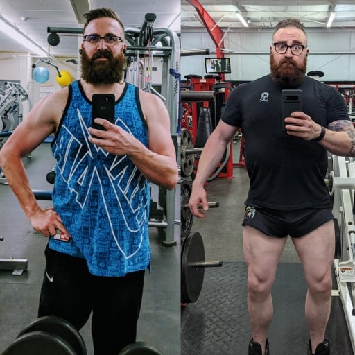 6'3 Male Before and After 75 lbs Weight Gain 207 lbs to 282 lbs
