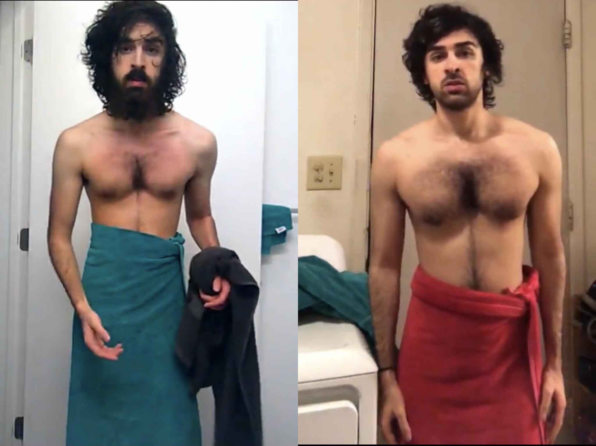 5'7 Male Progress Pics of 30 lbs Weight Gain 115 lbs to 145 lbs
