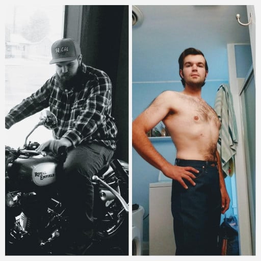 100 lbs Weight Loss Before and After 5 feet 11 Male 275 lbs to 175 lbs