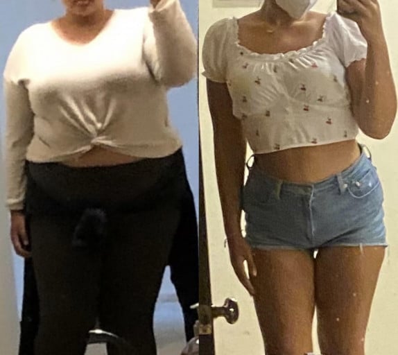 5 foot 5 Female 185 lbs Weight Loss Before and After 300 lbs to 115 lbs