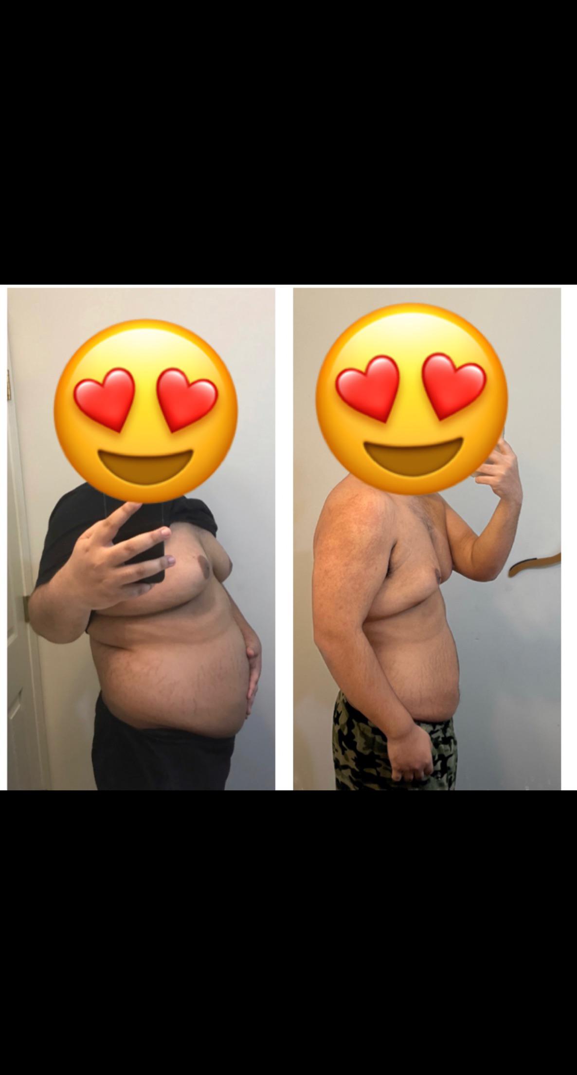 80 lbs Weight Loss Before and After 5 feet 11 Male 292 lbs to 212 lbs