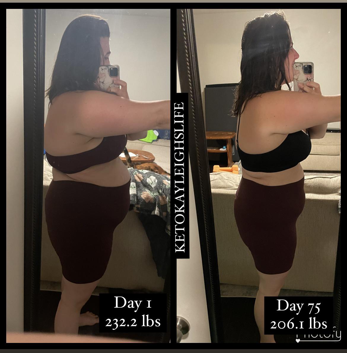 26 lbs Weight Loss 5 foot 6 Female 232 lbs to 206 lbs