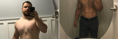 80 lbs Weight Loss Before and After 5 feet 11 Male 295 lbs to 215 lbs