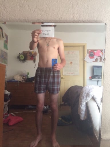 A photo of a 6'2" man showing a snapshot of 155 pounds at a height of 6'2