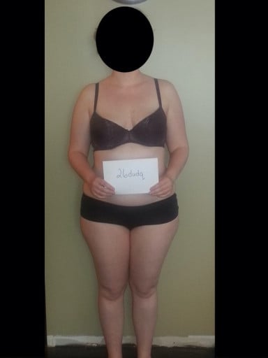 A progress pic of a 5'6" woman showing a snapshot of 194 pounds at a height of 5'6