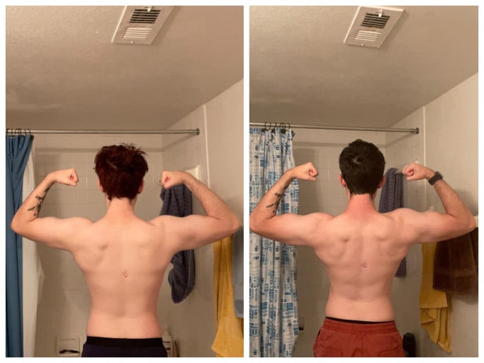 Before and After 2 lbs Weight Loss 5 foot 10 Male 170 lbs to 168 lbs