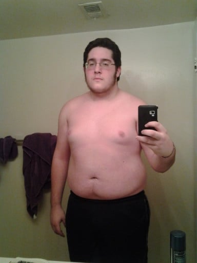 A progress pic of a person at 237 lbs