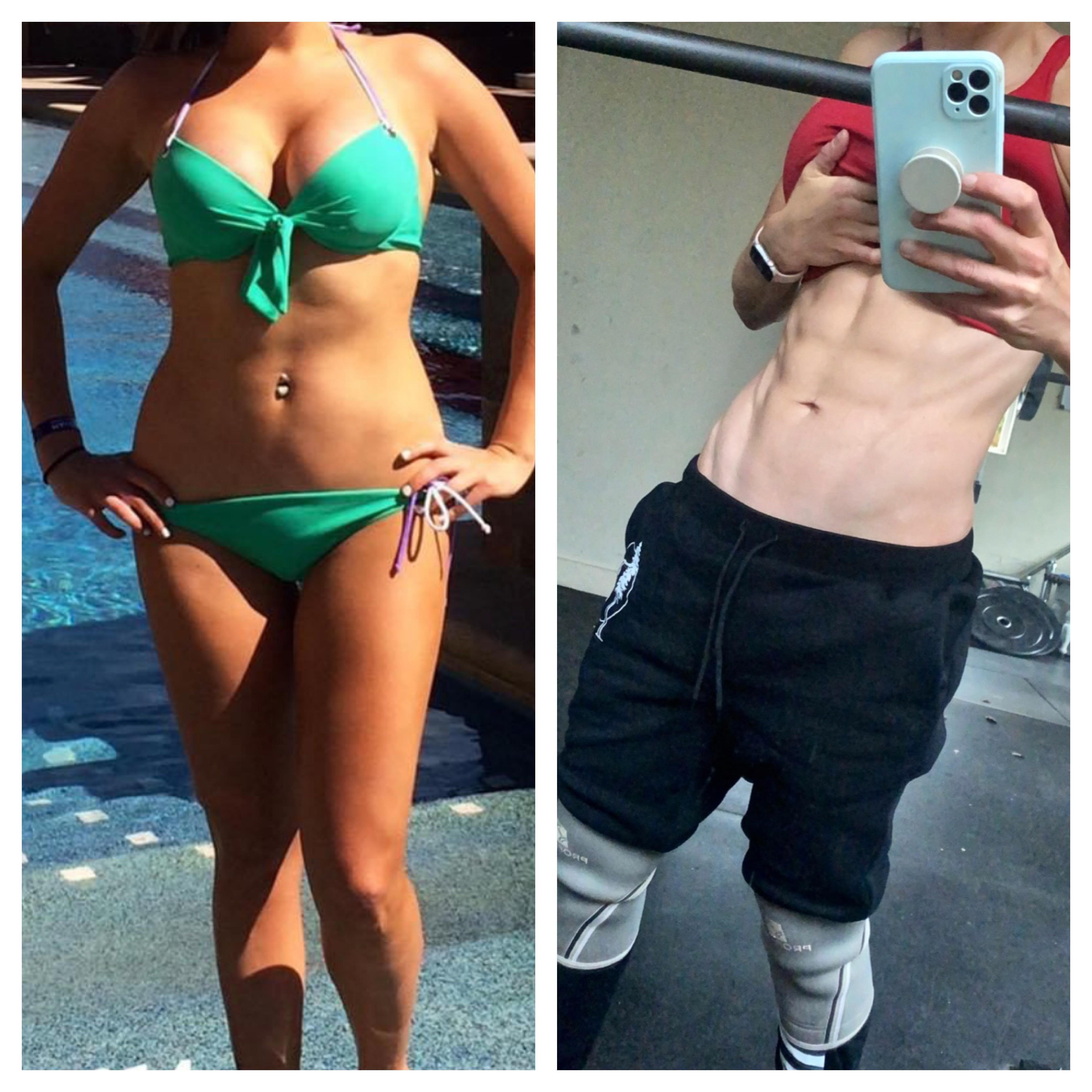 10 lbs Weight Loss Before and After 5 feet 5 Female 140 lbs to 130 lbs