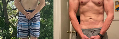 Before and After 20 lbs Weight Loss 6'2 Male 205 lbs to 185 lbs