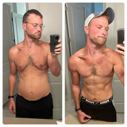 6 foot 5 Male Progress Pics of 60 lbs Weight Loss 250 lbs to 190 lbs
