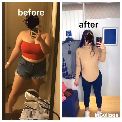 78 lbs Weight Loss 5 foot 2 Female 218 lbs to 140 lbs