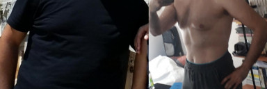 6 foot 3 Male Before and After 141 lbs Fat Loss 343 lbs to 202 lbs