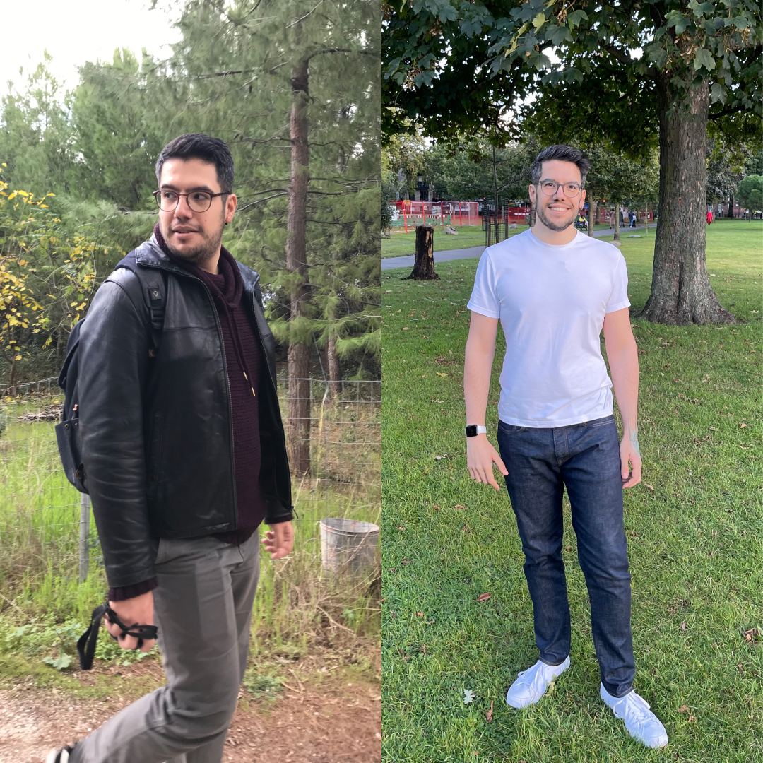 6 feet 3 Male Before and After 60 lbs Weight Loss 247 lbs to 187 lbs
