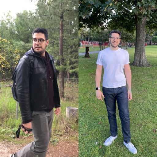 6 foot 3 Male Before and After 60 lbs Fat Loss 247 lbs to 187 lbs