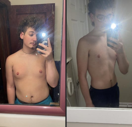 5 feet 10 Male 60 lbs Weight Loss Before and After 220 lbs to 160 lbs