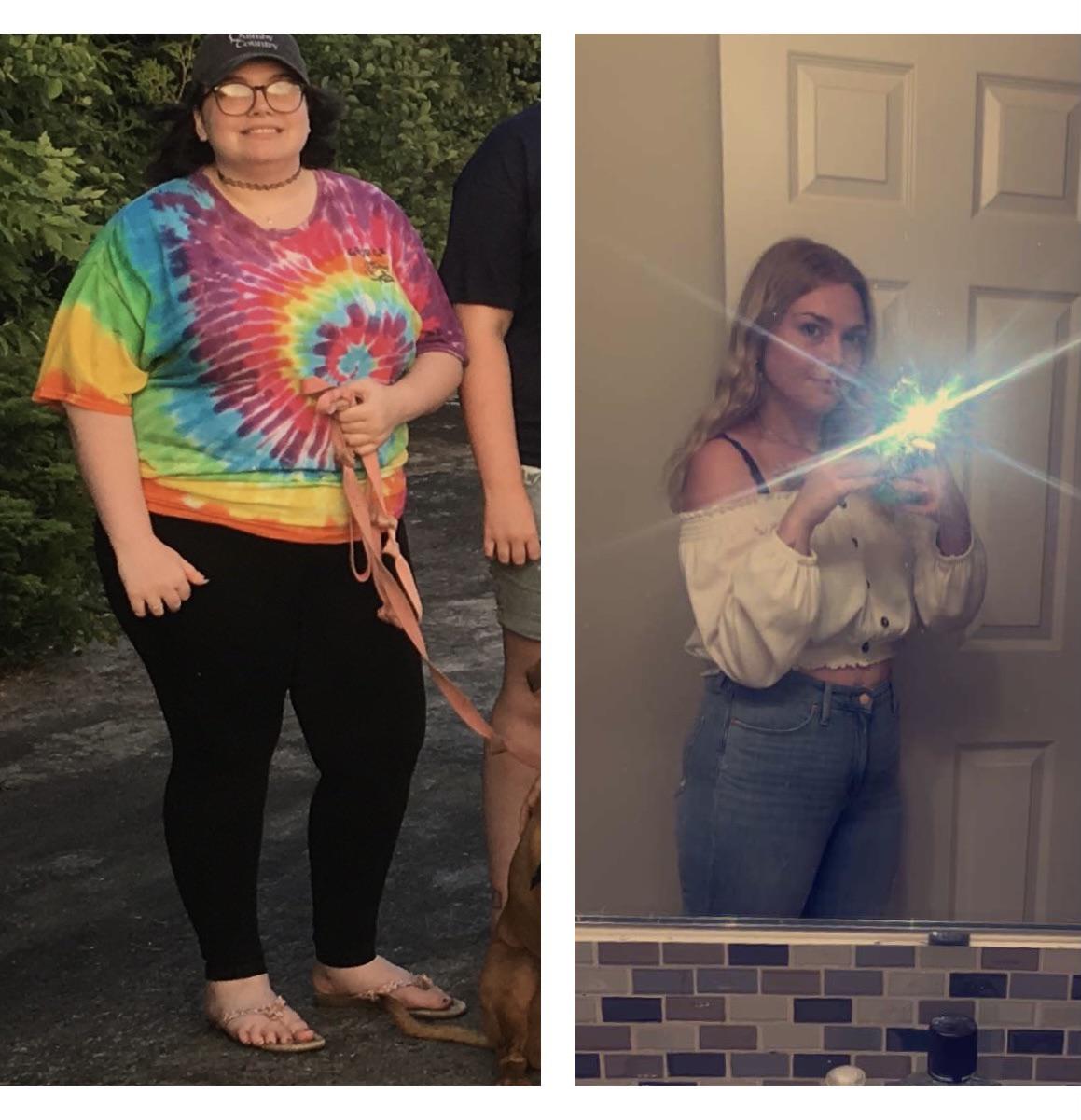 5 foot 4 Female Before and After 115 lbs Weight Loss 280 lbs to 165 lbs