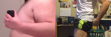 223 lbs Fat Loss Before and After 6'2 Male 440 lbs to 217 lbs