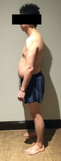 A photo of a 5'10" man showing a snapshot of 159 pounds at a height of 5'10