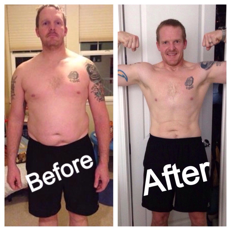 Before and After 57 lbs Weight Loss 6 feet 3 Male 252 lbs to 195 lbs