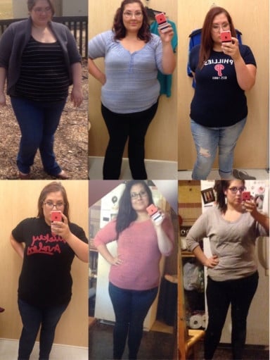 5 foot 3 Female Progress Pics of 75 lbs Fat Loss 275 lbs to 200 lbs