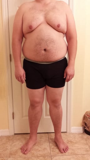A progress pic of a person at 155 kg
