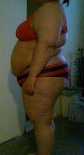 A picture of a 5'2" female showing a snapshot of 276 pounds at a height of 5'2