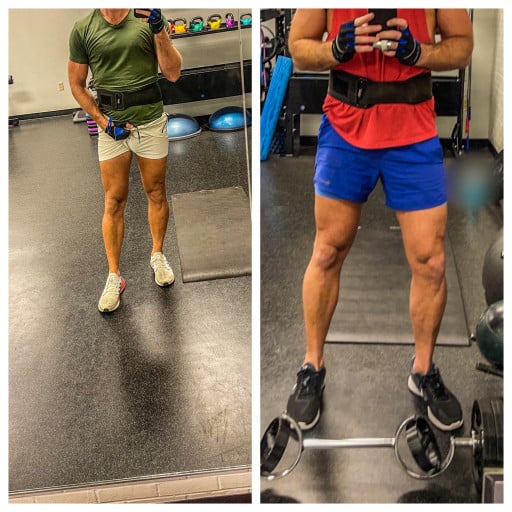 6 foot 4 Male 11 lbs Muscle Gain Before and After 195 lbs to 206 lbs