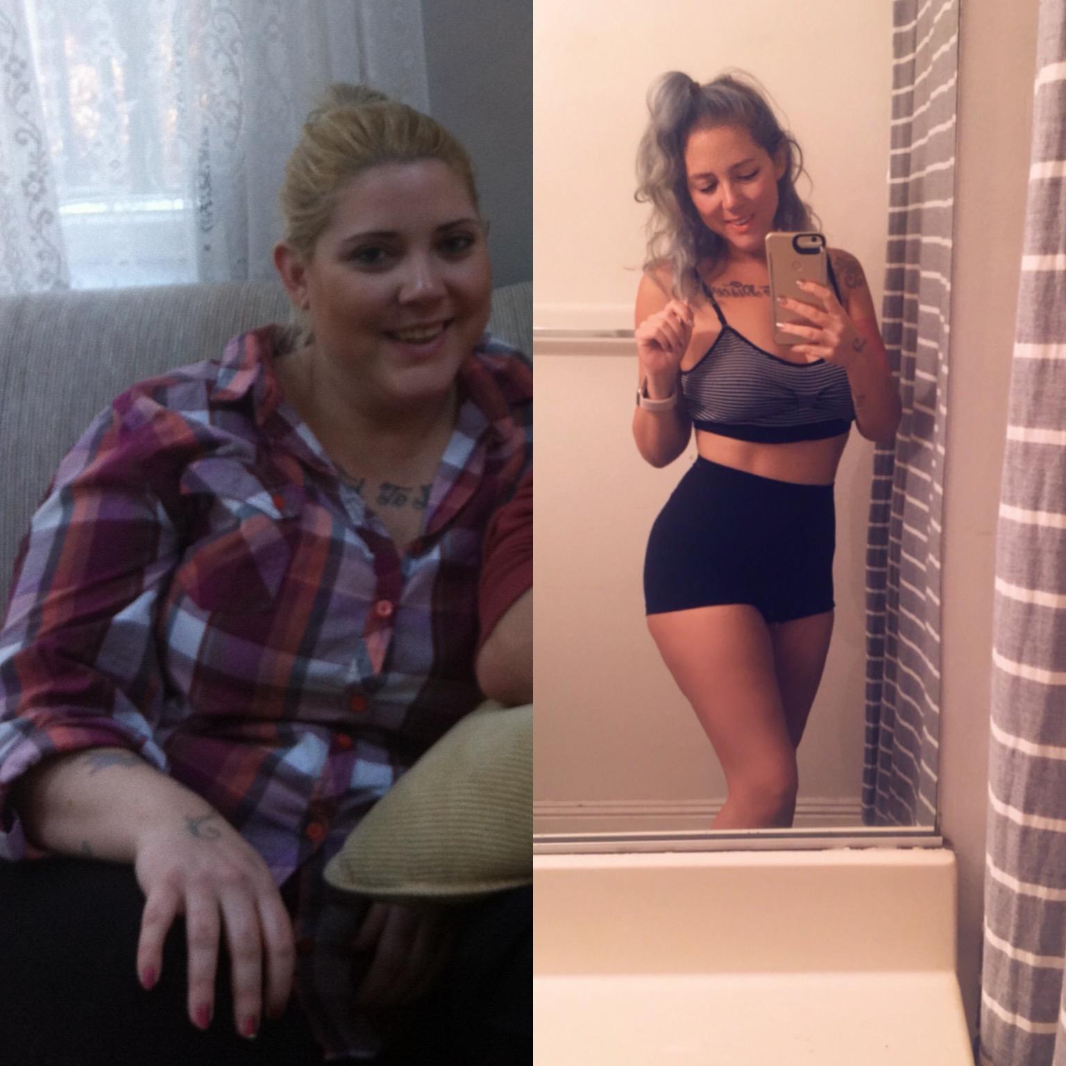 Progress Pics of 70 lbs Fat Loss 5 foot 4 Female 212 lbs to 142 lbs