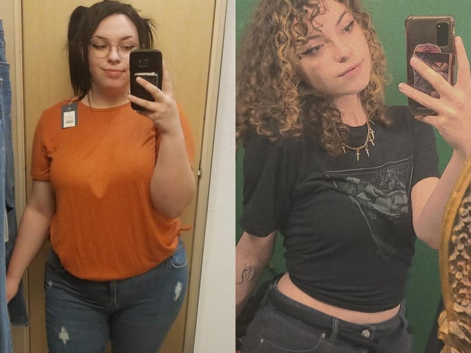 100 lbs Weight Loss 5 foot 6 Female 235 lbs to 135 lbs